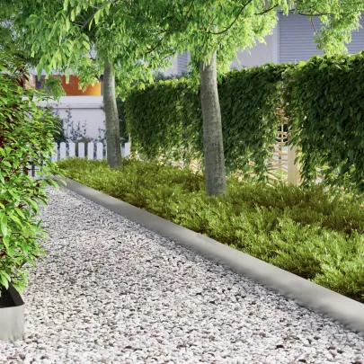 Barieră Grădină Argintie Oțel Galvanizat 450x25cm