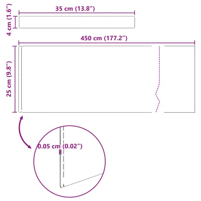 Barieră Grădină Argintie Oțel Galvanizat 450x25cm