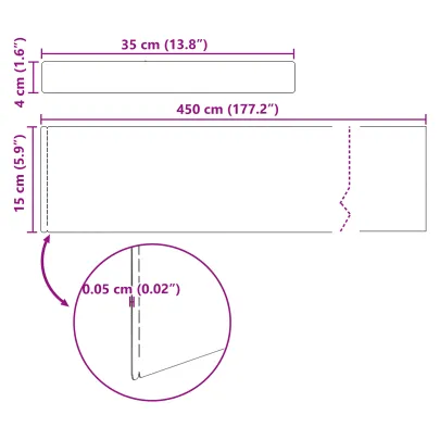 Barieră Grădină 4 Buc Argintiu 450x15 cm | Livrare Gratuită