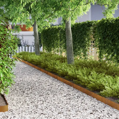 Barieră Grădină Rustică Oțel | Livrare Gratuită