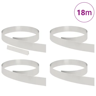 Barieră Grădină Argintie 4 Buc | 450x10 cm | Livrare Gratuită