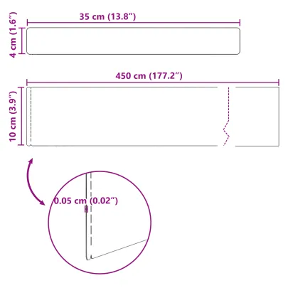 Barieră Grădină Argintie 4 Buc | 450x10 cm | Livrare Gratuită