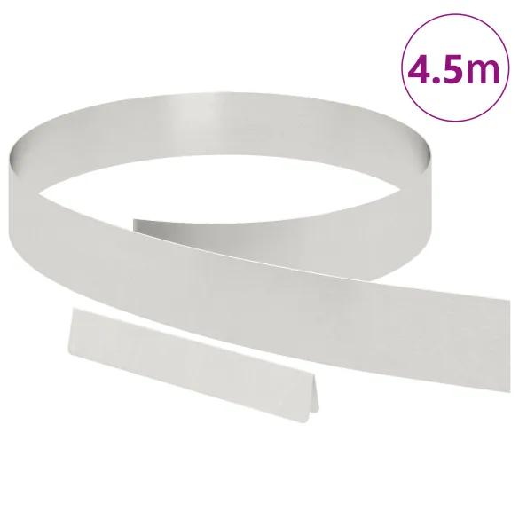 Barieră Grădină Argintie Oțel Inoxidabil 450x10cm