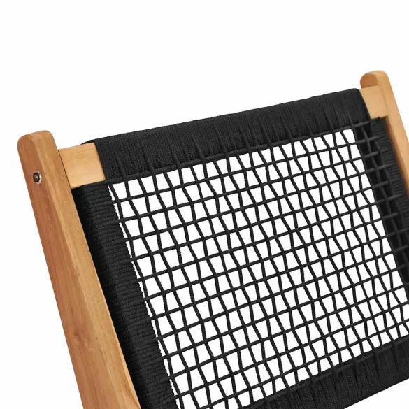 Șezlong cu Taburet - Lemn de Tec pentru Grădină | Comandă Acum