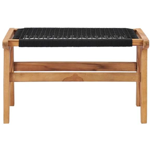 Șezlong cu Taburet - Lemn de Tec pentru Grădină | Comandă Acum