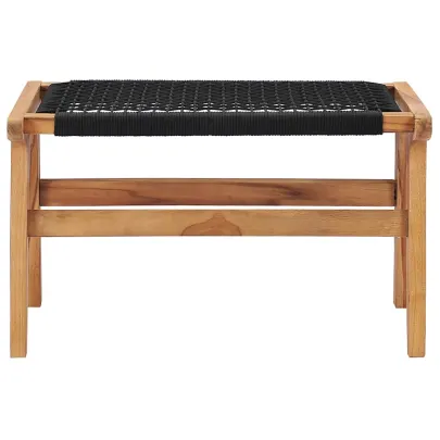 Șezlong cu Taburet - Lemn de Tec pentru Grădină | Comandă Acum