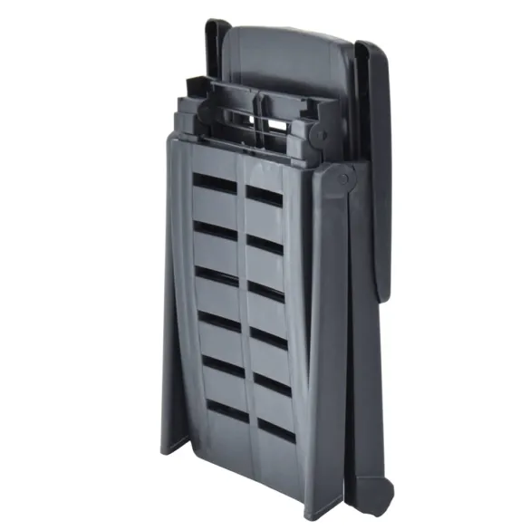 Șezlong Pliabil Antracit - Plastic Rezistent la Intemperii