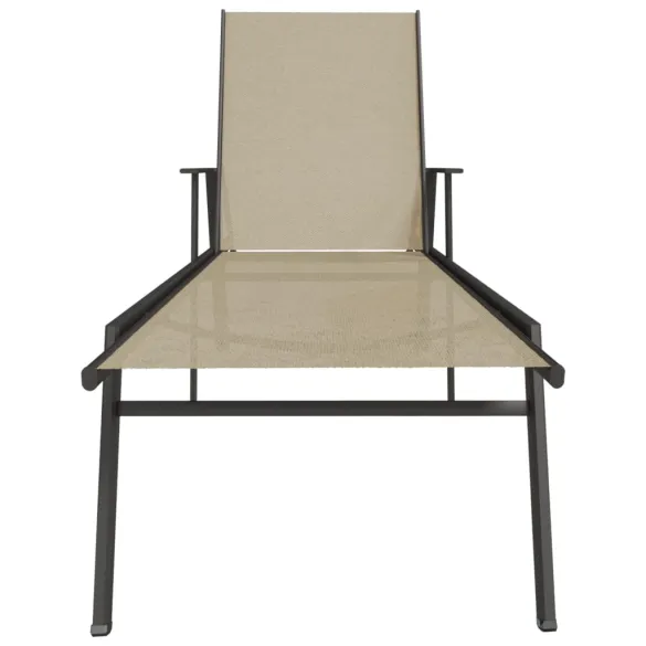 Șezlong Exterior Crem - Reglabil și Rezistent Șezlong Exterior Crem - Reglabil și Rezistent