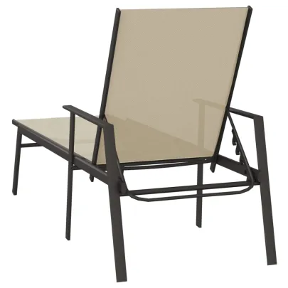 Șezlong Exterior Crem - Reglabil și Rezistent