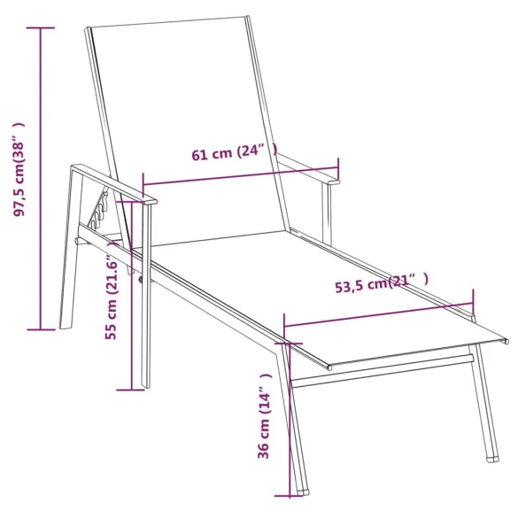 Șezlong Exterior Crem - Reglabil și Rezistent Șezlong Exterior Crem - Reglabil și Rezistent