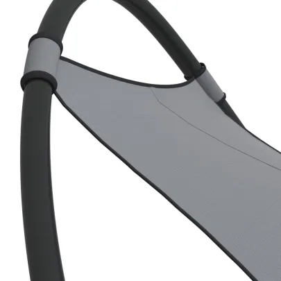 Șezlong Balansoar Gri cu Răsturnare - Livrare Gratuită