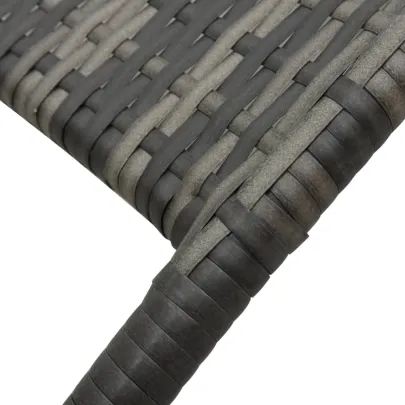 Șezlong Pliabil Gri Poliratan - Livrare Gratuită