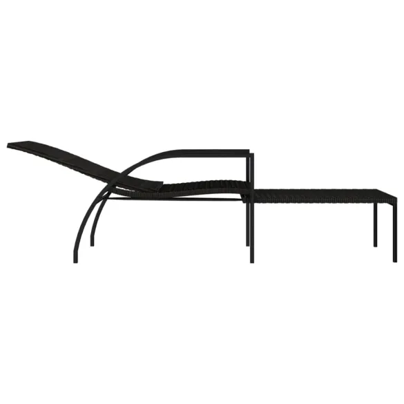 Șezlonguri Exterior cu Suport Picioare - Set 2 Bucăți