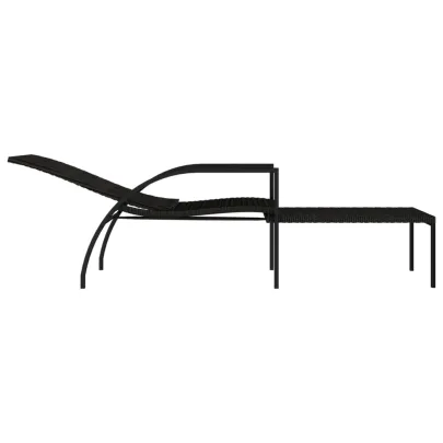 Șezlonguri Exterior cu Suport Picioare - Set 2 Bucăți