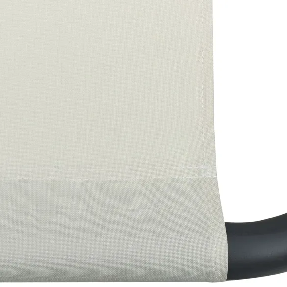 Pat Șezlong Exterior cu Baldachin și Pernă - Alb Crem