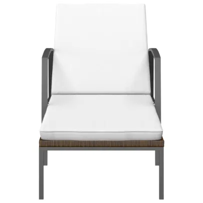 Șezlonguri cu Masă - Set 2 Buc - Poliratan - Livrare Gratuită