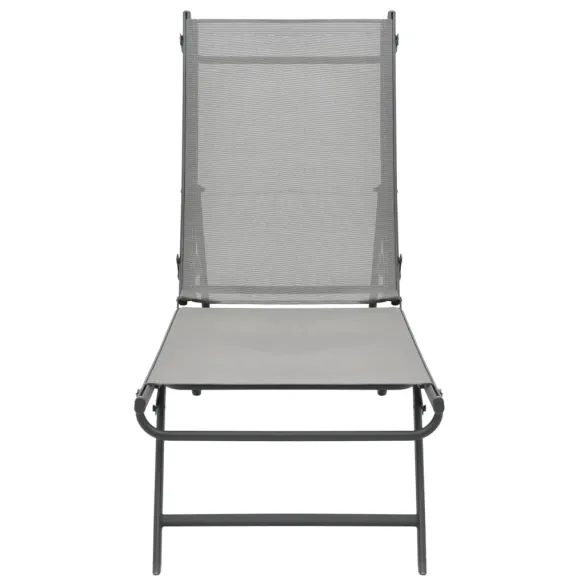 Șezlonguri Exterior - Set 2 Buc, Textilă și Oțel | Livrare Gratuită