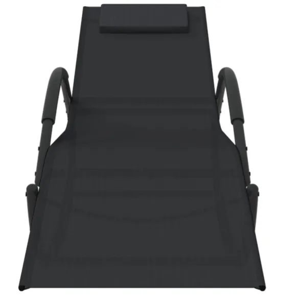 Șezlong Balansoar Negru - Set 2 Bucăți - Livrare Gratuită Șezlong Balansoar Negru - Set 2 Bucăți - Livrare Gratuită