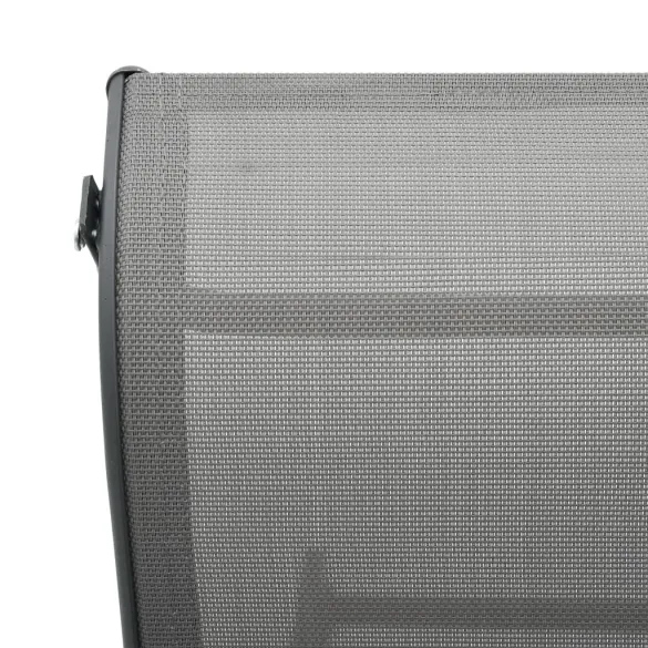 Șezlong Exterior - Aluminiu și Textilă, Gri