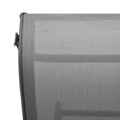Șezlong Exterior - Aluminiu și Textilă, Gri