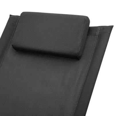 Șezlong Copii Negru - Oțel | Livrare Gratuită