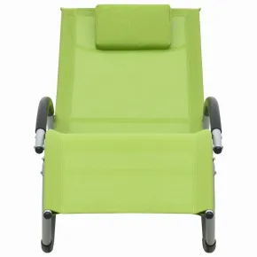 Șezlong Balansor Verde Textilenă - Livrare Gratuită 2