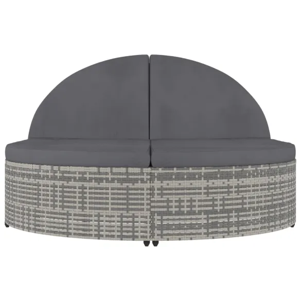 Șezlong Dublu cu Perne - Ratan PE - Livrare Gratuită