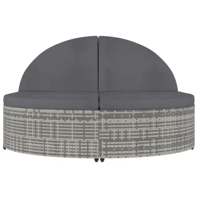 Șezlong Dublu cu Perne - Ratan PE - Livrare Gratuită