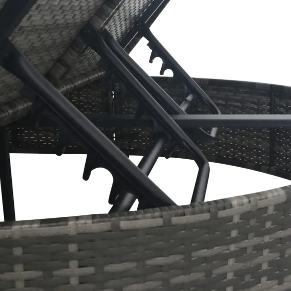 Șezlong Dublu cu Perne - Ratan PE - Livrare Gratuită