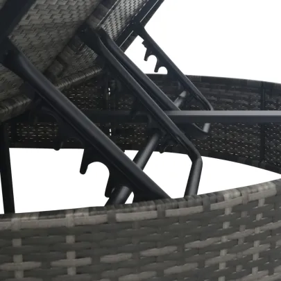 Șezlong Dublu cu Perne - Ratan PE - Livrare Gratuită