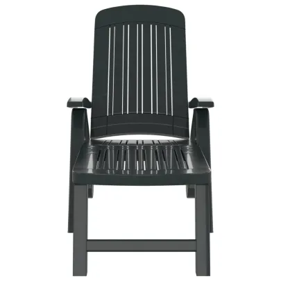 Șezlong Pliabil Verde - Polipropilenă | Livrare Gratuită