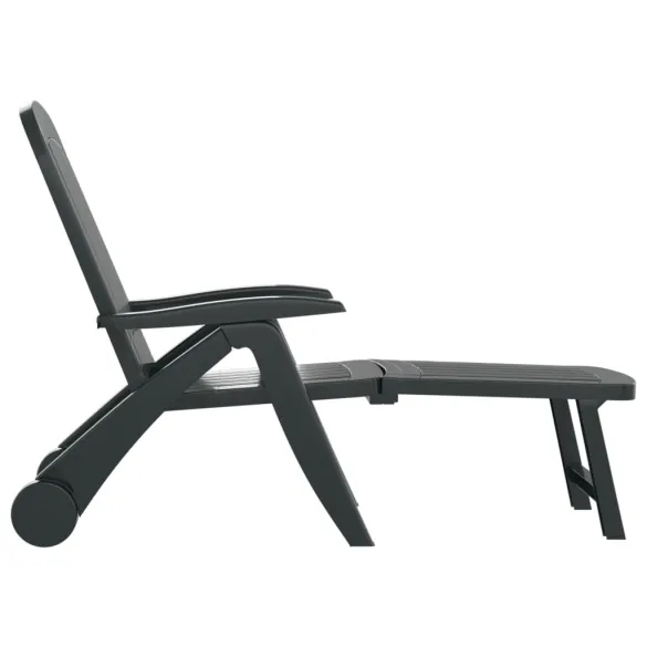 Șezlong Pliabil Verde - Polipropilenă | Livrare Gratuită