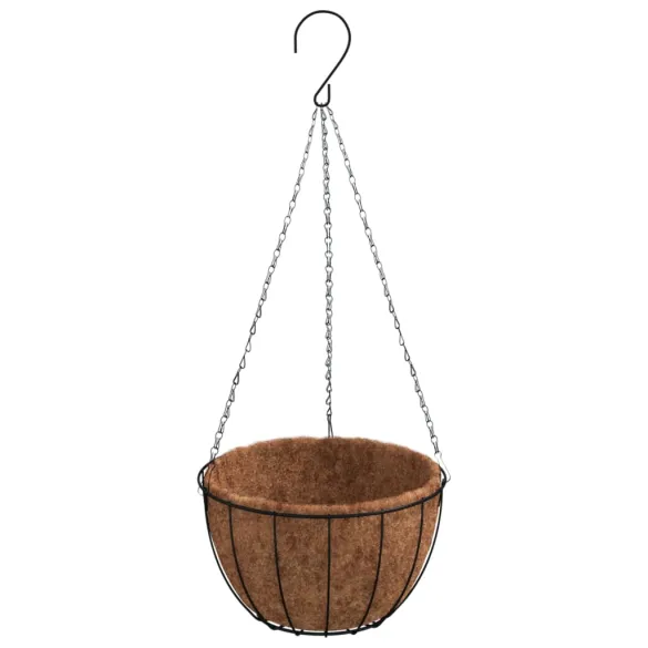 Suporturi Jardiniere Suspandate 4 buc - Oțel Negru - Livrare Gratuită Suporturi Jardiniere Suspandate 4 buc - Oțel Negru - Livrare Gratuită
