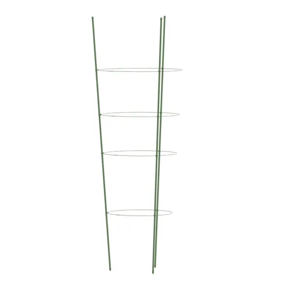 Suport Plante Grădină cu 4 Inele - 5 bucăți - Verde - Oțel Suport Plante Grădină cu 4 Inele - 5 bucăți - Verde - Oțel