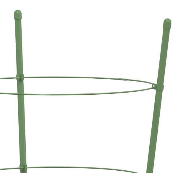 Suport Plante Grădină cu 4 Inele - 5 bucăți - Verde - Oțel Suport Plante Grădină cu 4 Inele - 5 bucăți - Verde - Oțel