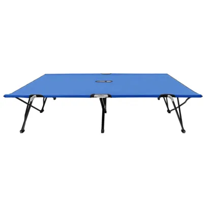 Șezlong Pliabil 2 Persoane - Albastru, Oțel | Livrare Gratuită