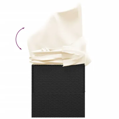 Pat Șezlong Exterior cu Acoperiș - Poliratan Rezistent