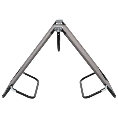 Șezlong Pliabil Gri - Oțel | Livrare Gratuită