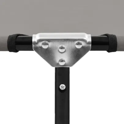 Șezlong Pliabil Gri - Oțel | Livrare Gratuită