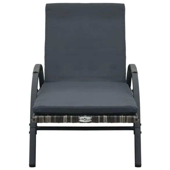 Șezlong cu Pernă și Roți - Antracit | Livrare Gratuită