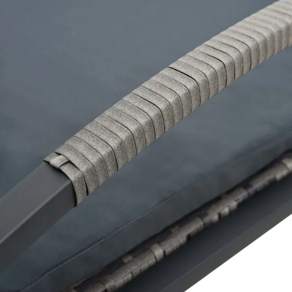 Șezlong cu Pernă și Roți - Antracit | Livrare Gratuită