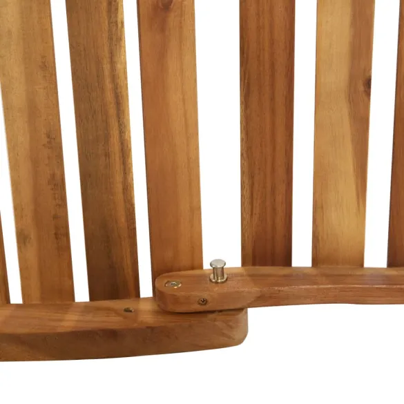 Șezlong Gri din Lemn Masiv Acacia - Livrare Gratuită