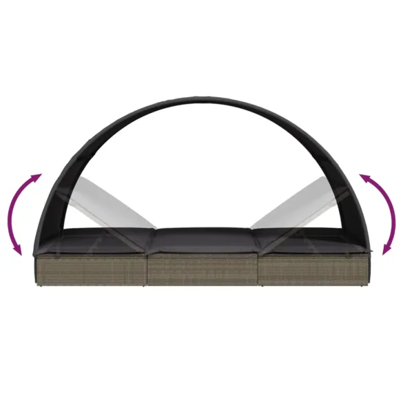 Șezlong cu Acoperiș Rotund - Relaxare în Grădină | Livrare Gratuită