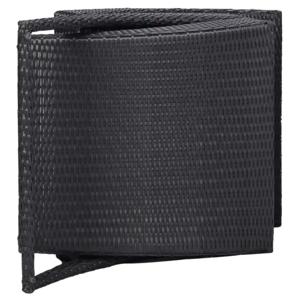Șezlong cu Pernă - Negru, Poliratan | Livrare Gratuită Șezlong cu Pernă - Negru, Poliratan | Livrare Gratuită