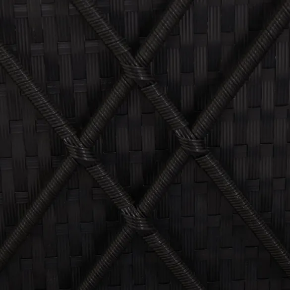 Șezlong cu Copertină și Pernă - Negru, Poliratan | Livrare Gratuită Șezlong cu Copertină și Pernă - Negru, Poliratan | Livrare Gratuită