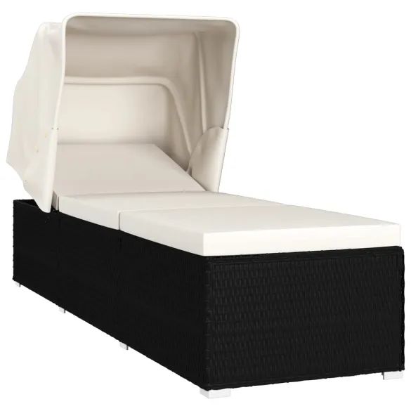 Șezlong cu Copertină și Pernă - Relaxare în Grădină | Comandă Acum