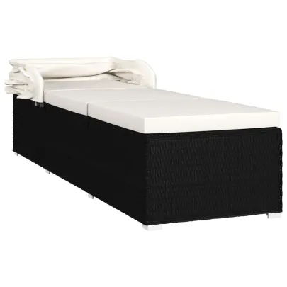 Șezlong cu Copertină și Pernă - Relaxare în Grădină | Comandă Acum