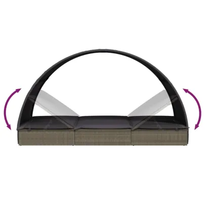 Șezlong Dublu cu Acoperiș - Livrare Gratuită în 7-9 Zile