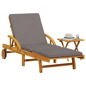 Șezlong cu Masă Lemn Acacia | Livrare Gratuită 7-9 Zile