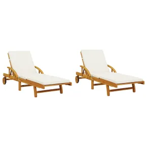 Șezlonguri Acacia - Set 2 buc. cu Perne | Livrare Gratuită 2